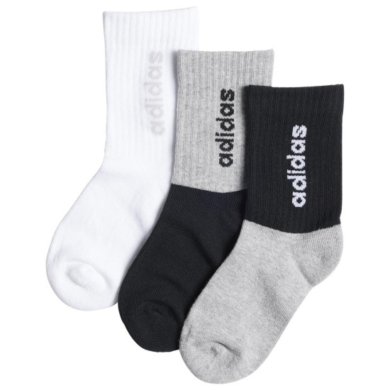 Adidas Παιδικές κάλτσες Linear Crew 3 pairs